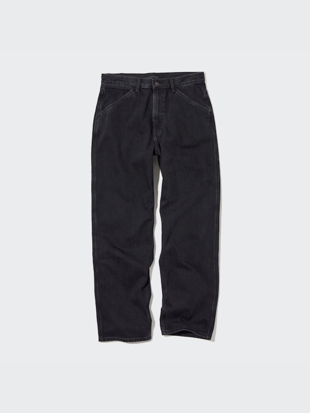 Uniqlo Wide Tapered Jeans - Black (XS)